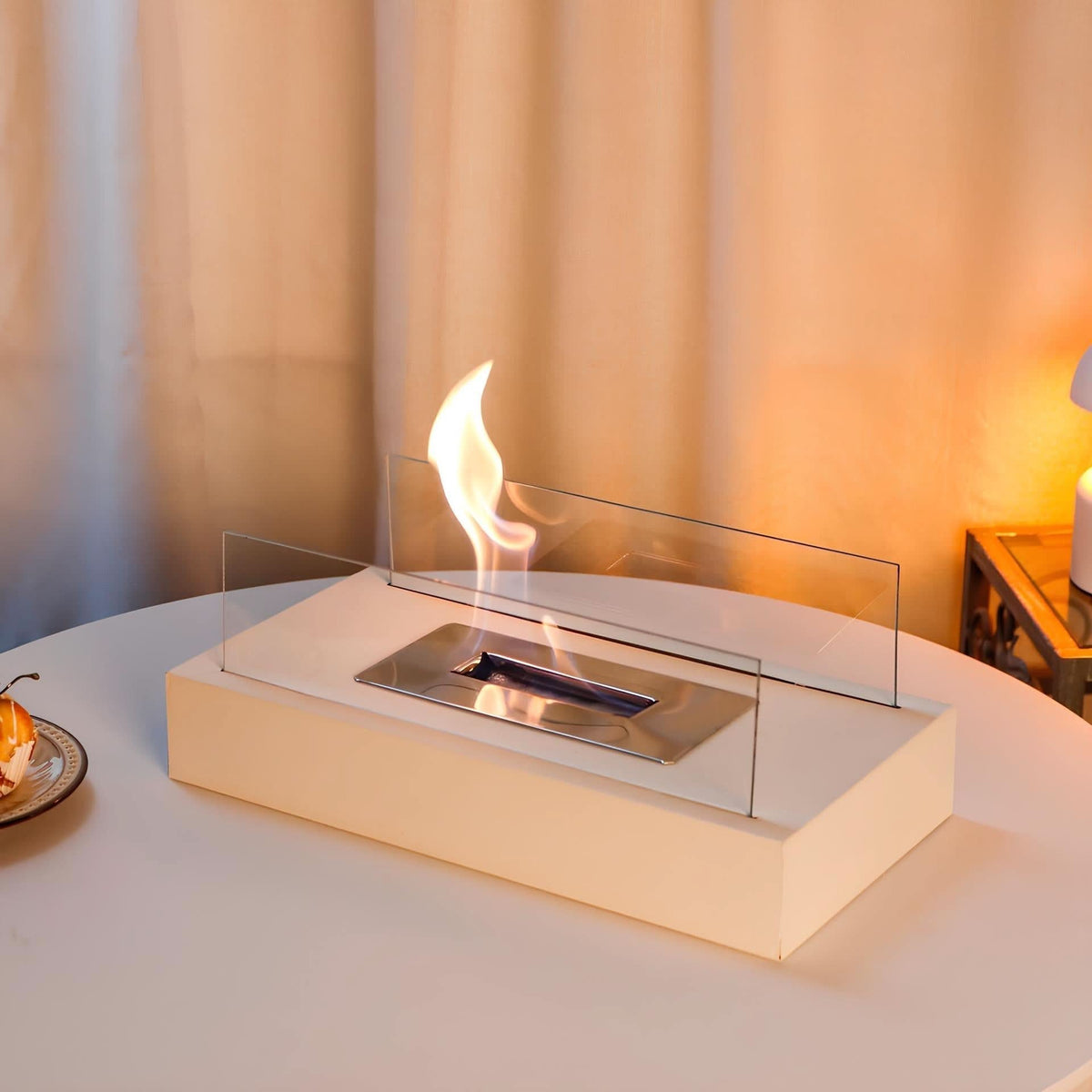 Nord5147 tafelhaard van tempered glas and staal – sfeerbeeld in huis