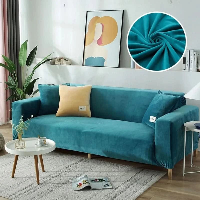 Nord531 bankhoes in roze van 100% polyester with velvety surface – vooraanzicht