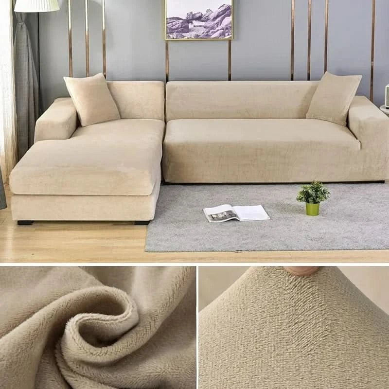 Nord531 bankhoes in burnt oranje van 100% polyester with velvety surface – zijaanzicht
