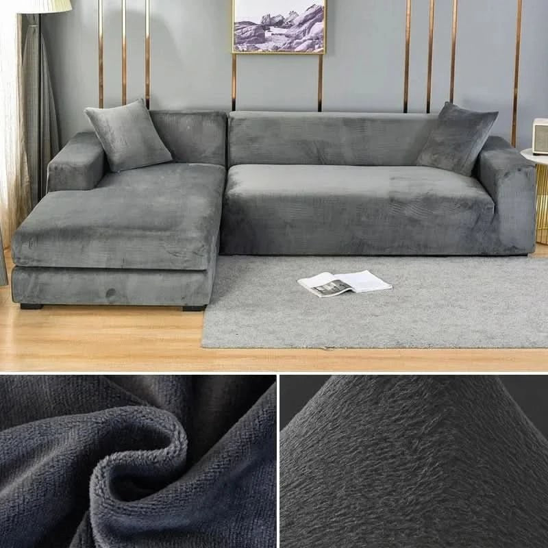 Nord531 bankhoes in sky blauw van 100% polyester with velvety surface – sfeerbeeld in huis
