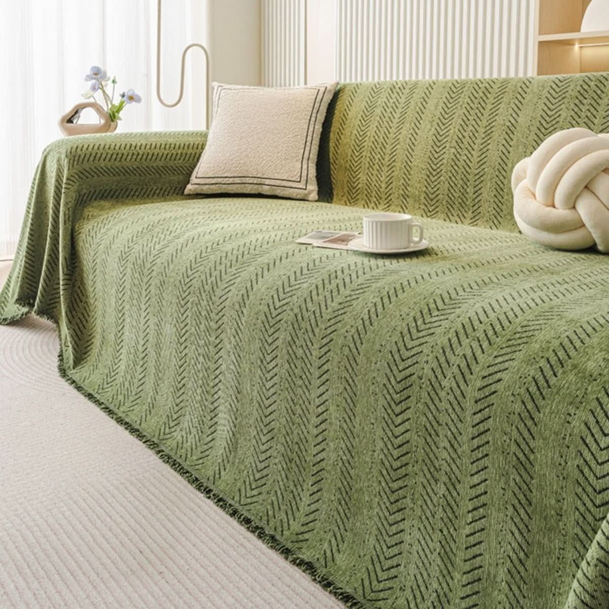 Nord9098 bankhoes van chenille – close-up van het materiaal