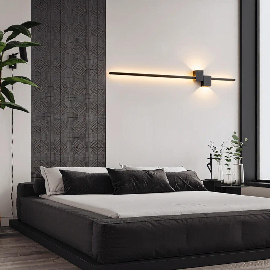 Nordvik wandlamp van aluminium – close-up van het materiaal
