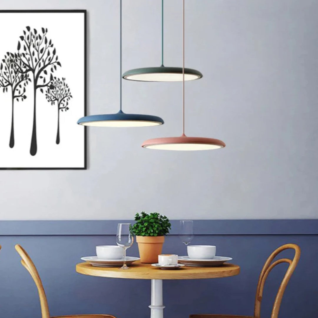 Norvik hanglamp in grijs van metaal, acryl – detailfoto van de afwerking