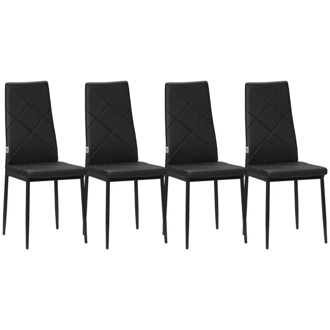 Set van 4 keukenstoelen – eetkamerstoelen – kunststof zitting – 41 x 50 x 91 cm