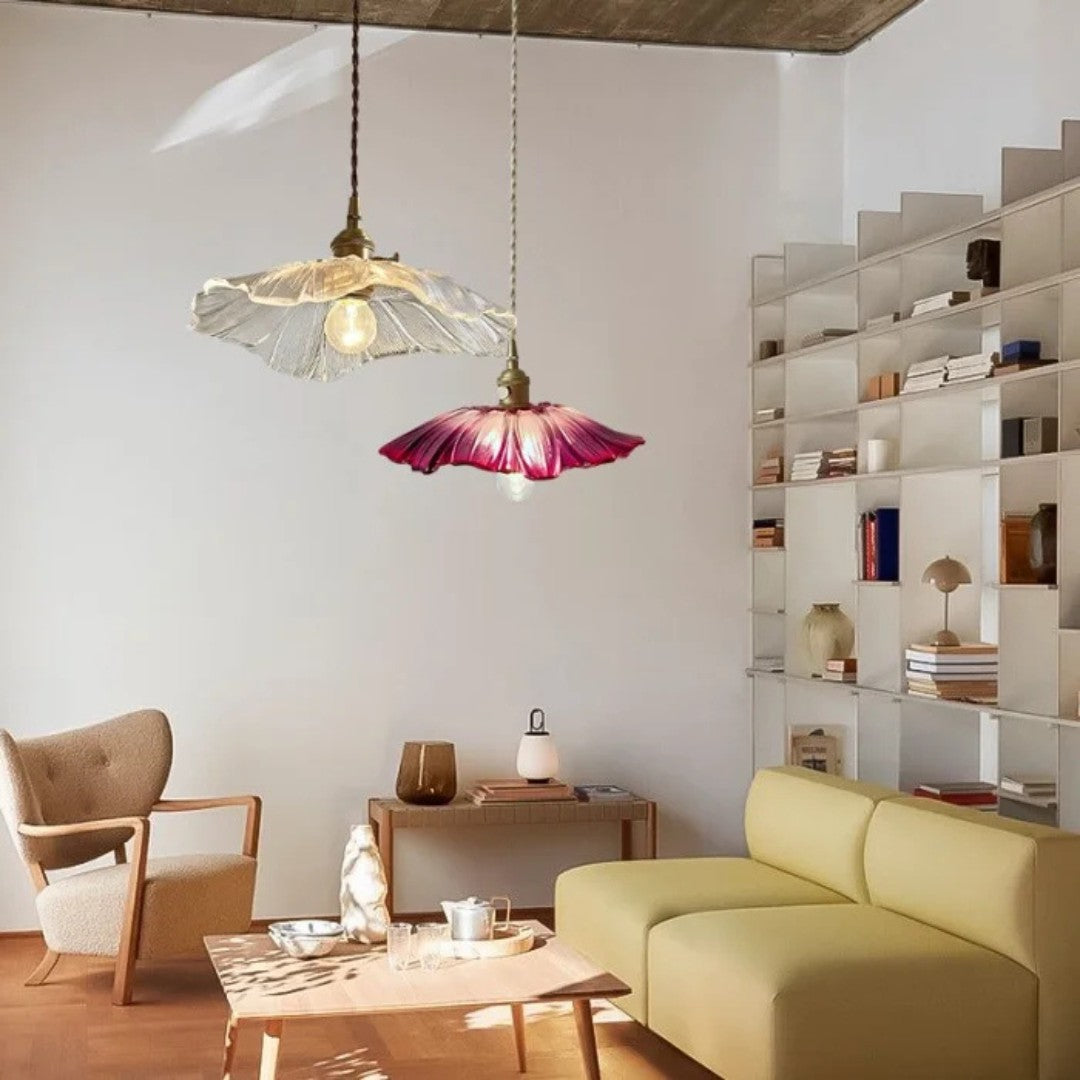 Osvik hanglamp in paars van glas – vooraanzicht