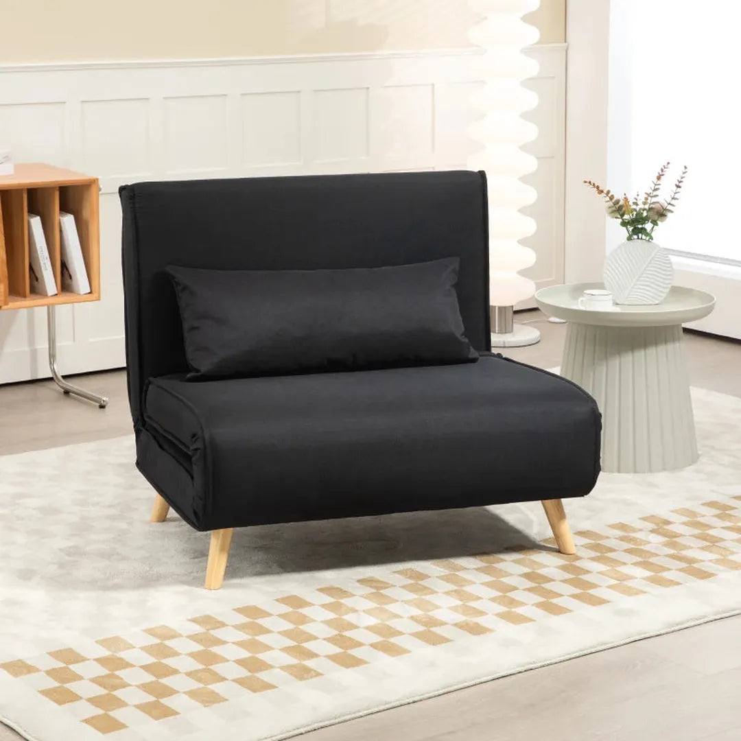 Sofa bed – inklapbaar – verstelbare rugleuning – Nordic design – linnen stof – 94 x 78 x 80 cm