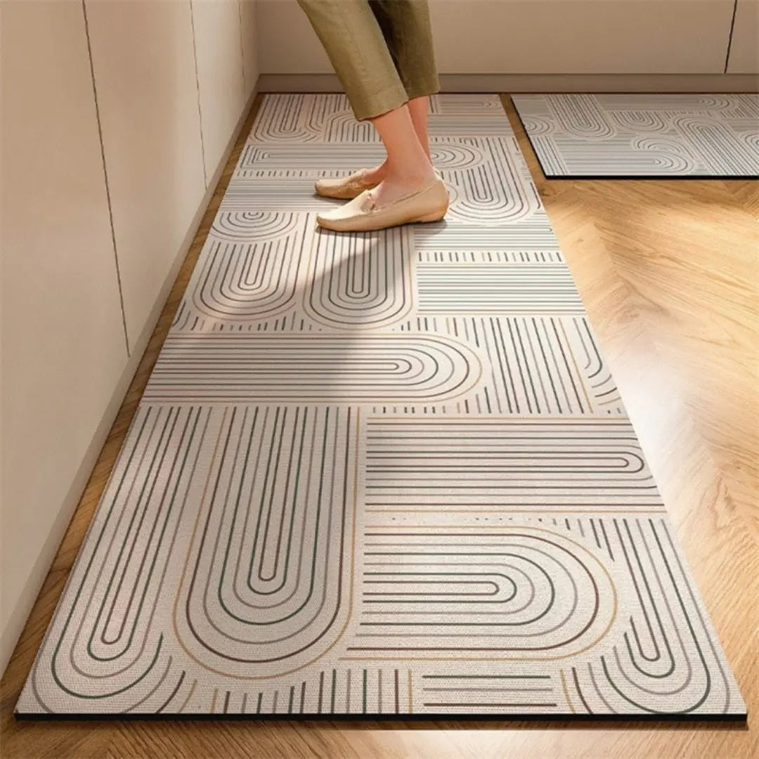 Palmvik keukenmat van absorberend fiber fabric with rubber backing – close-up van het materiaal