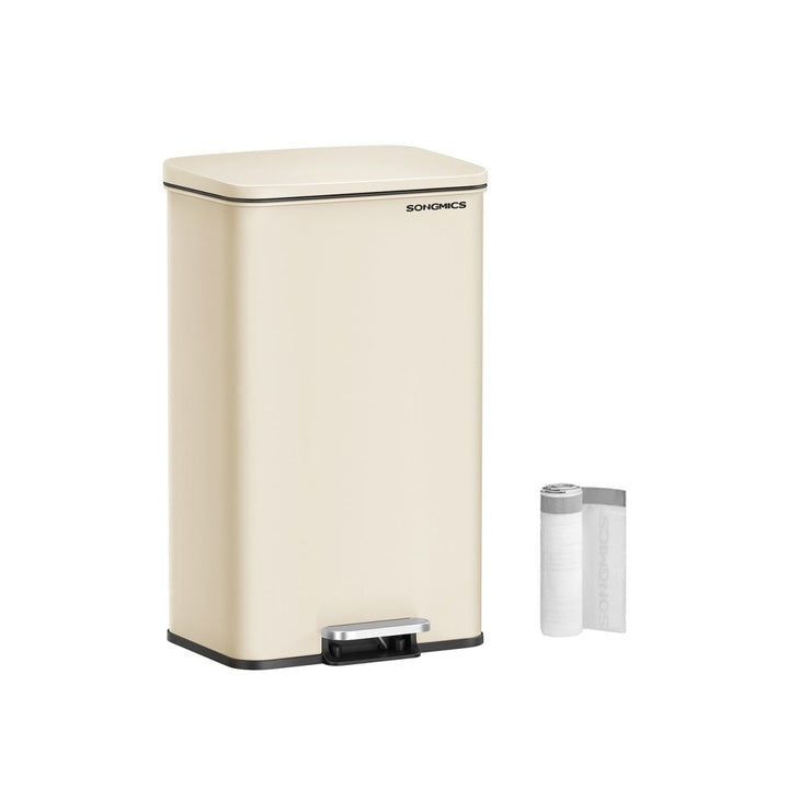 Pedaalemmer 40 liter met zachte sluiting – staal – 34,8 x 32,1 x 55,7 cm – inclusief vuilniszakken