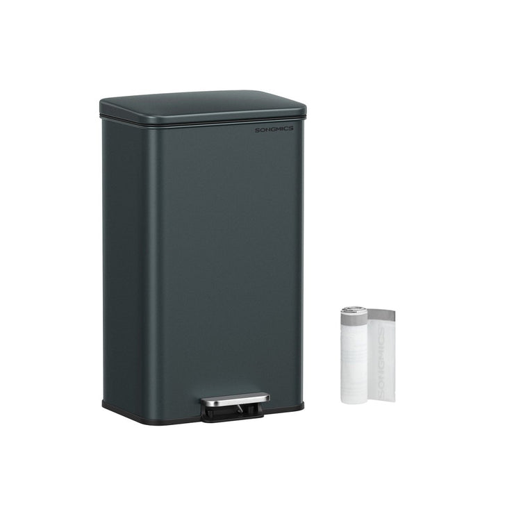 Pedaalemmer 40 liter met zachte sluiting – staal – 34,8 x 32,1 x 55,7 cm – inclusief vuilniszakken