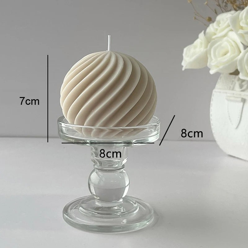 Pellen geurkaars in beige - 3 ballen van paraffinewas – van bovenaf gezien