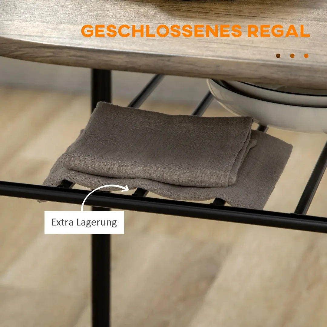 Eettafelset voor 2 Personen – 1 Tafel, 2 Stoelen van Grenenhout – Wit en Grijs