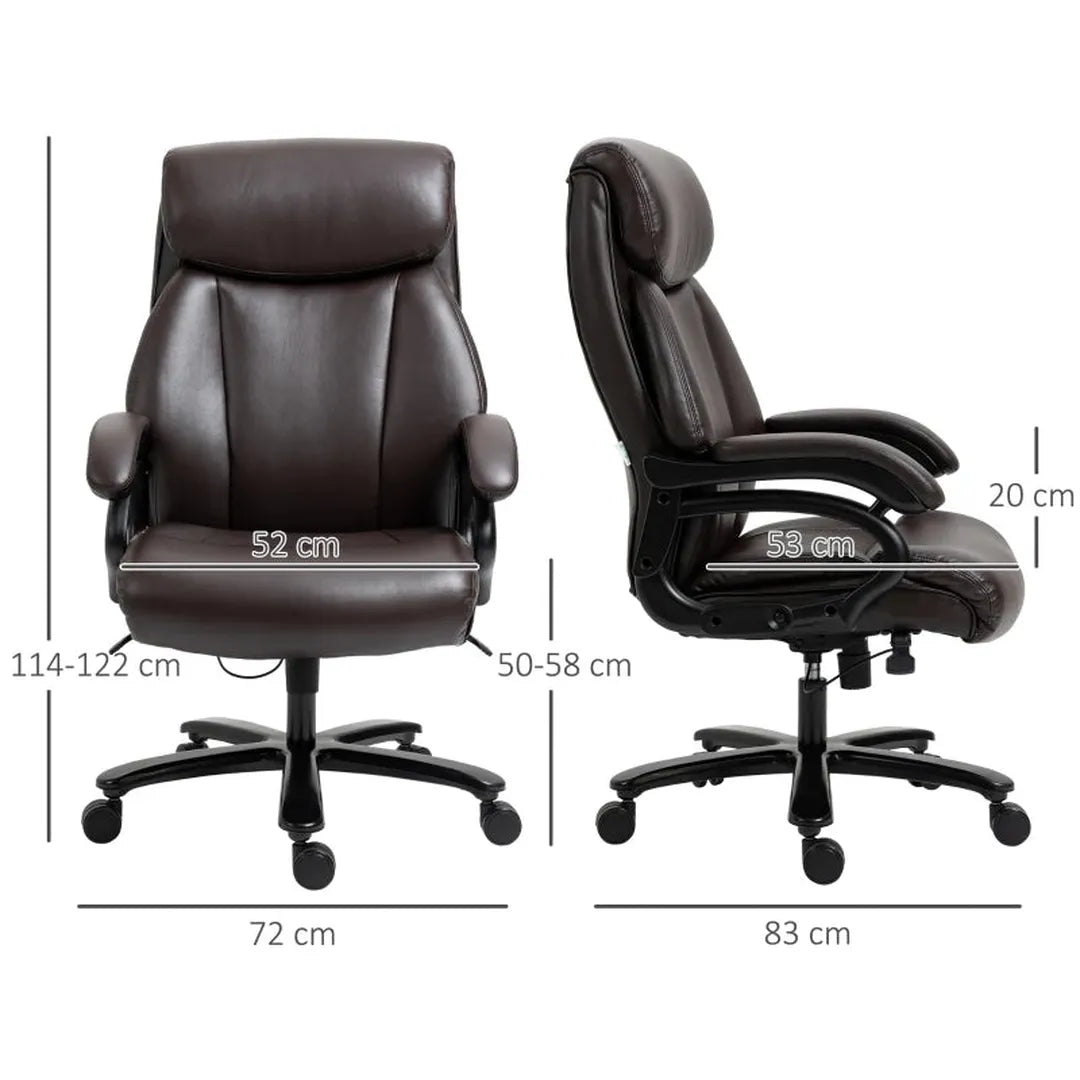 Bureaustoel zwart – Verstelbare draaistoel met voetsteun en hoofdsteun – Massagestoel met 7 massagepunten 68x79x104-112 cm