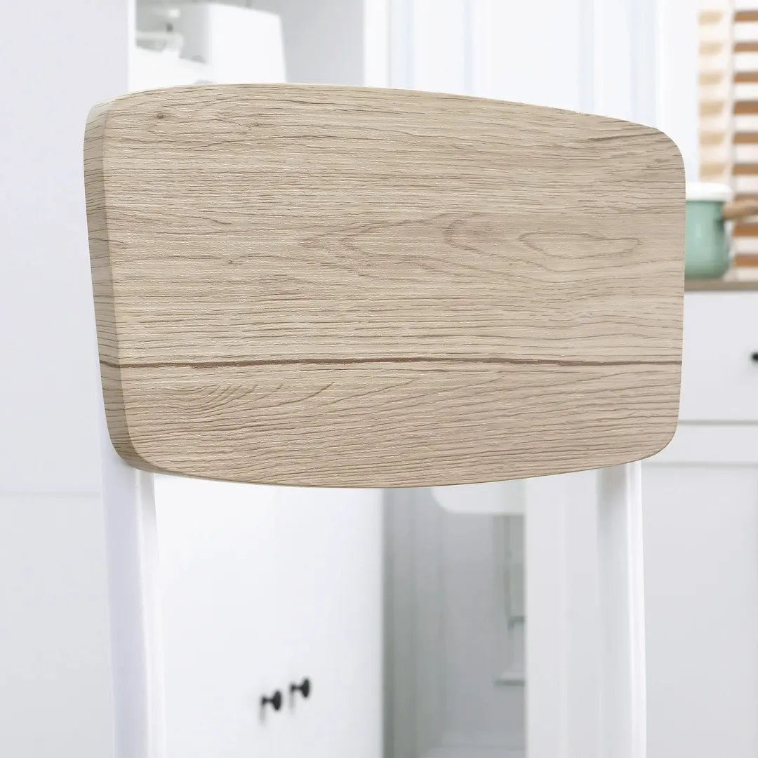 Eettafelset voor 2 Personen – 1 Tafel, 2 Stoelen van Grenenhout – Wit en Grijs
