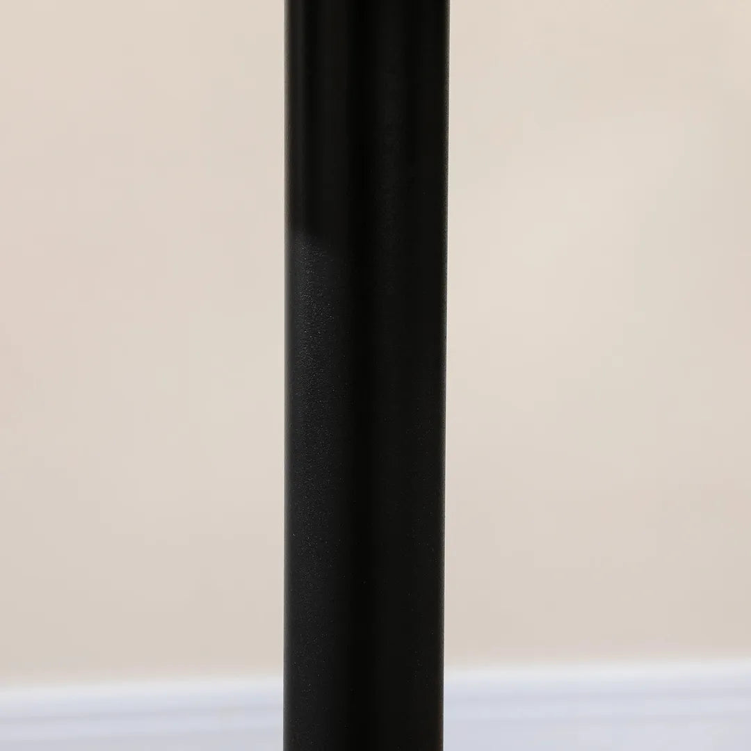 Eettafel voor 2 Personen – Rond Tafelblad Ø80 cm van MDF en Staal, Antislip, Wit, 75 cm Hoog