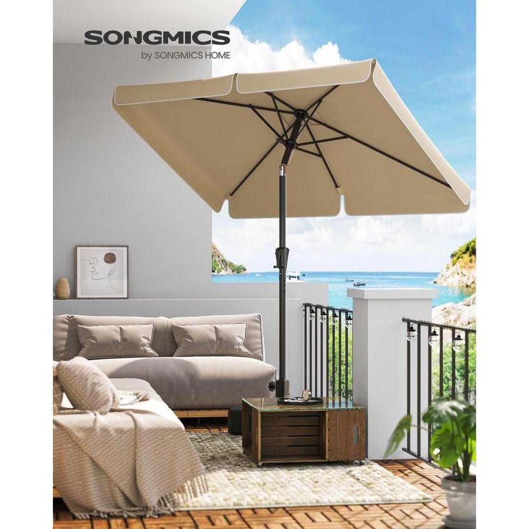 Rechthoekige parasol – kantelbaar – UV-bescherming – geschikt voor balkon
