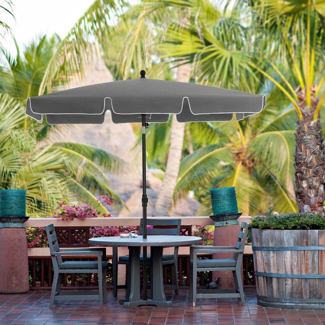Rechthoekige parasol – kantelbaar en in hoogte verstelbaar – UPF 50+ UV-bescherming – 200x125, 230x150 of 180x125 cm