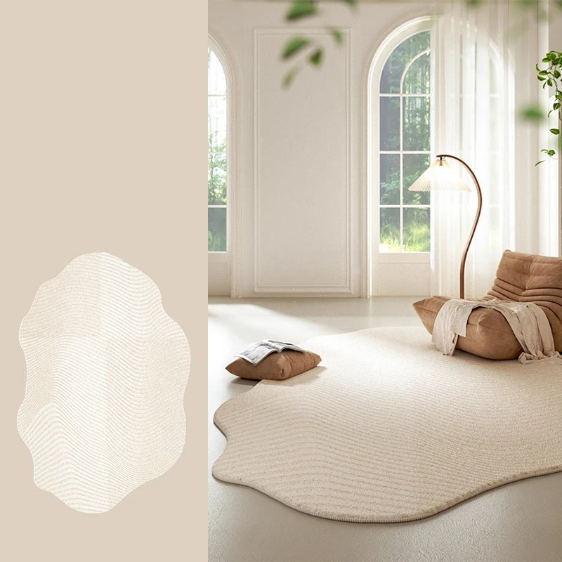 Rimstad vloerkleed van polyester – close-up van het materiaal