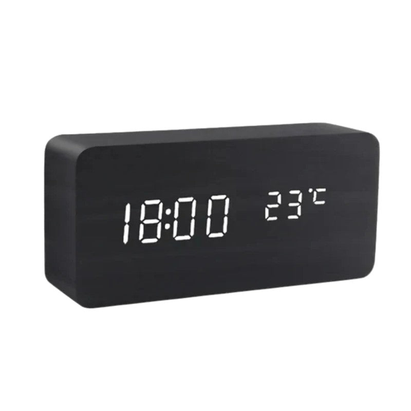 Solora horloge van high-quality hout for a natural look and durability – vooraanzicht