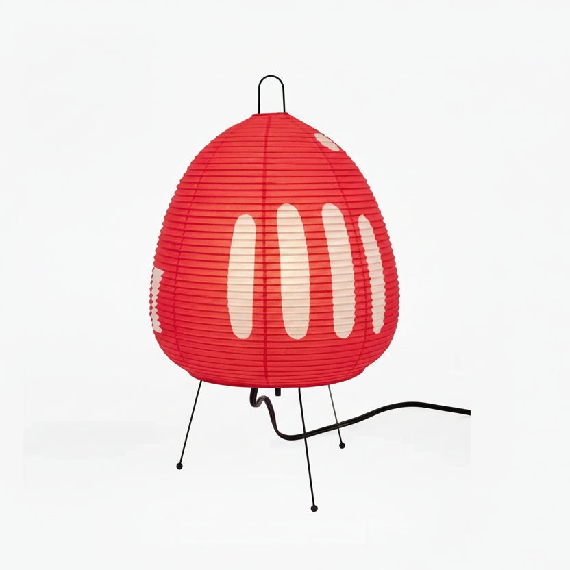 Soltra tafellamp van strijken stand + rice paper lamp body – detail van de rand