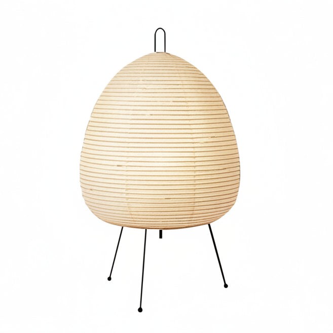 Soltra tafellamp van strijken stand + rice paper lamp body – in gebruik