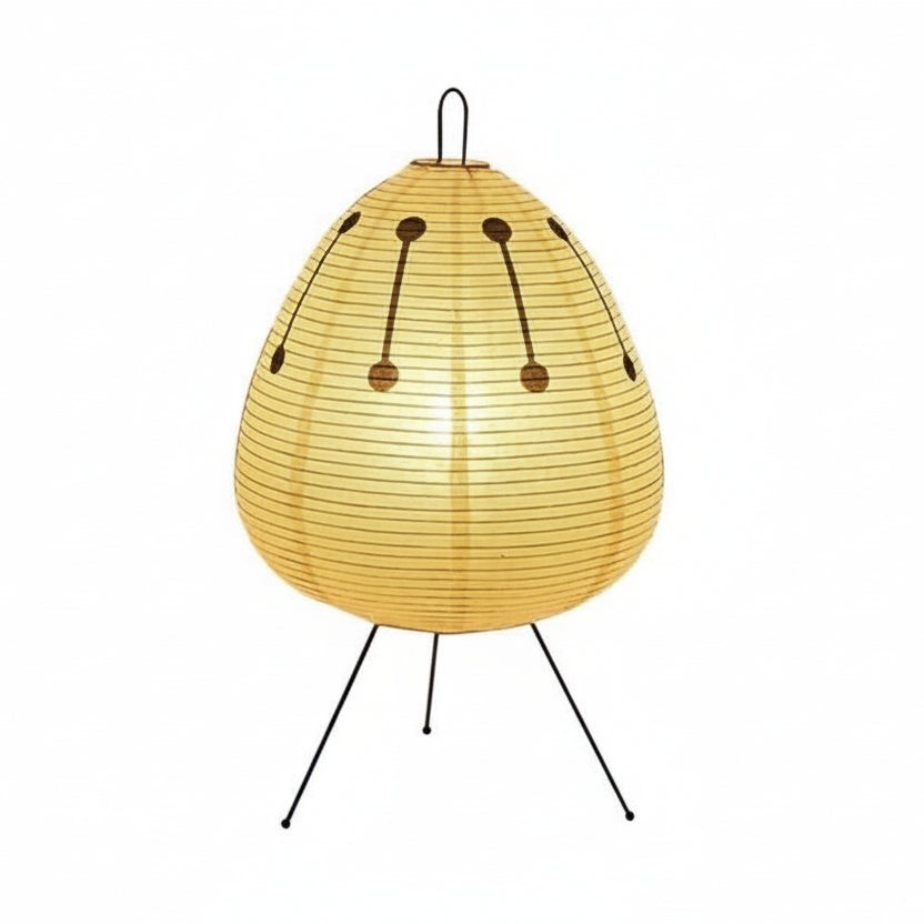 Soltra tafellamp van strijken stand + rice paper lamp body – van bovenaf gezien