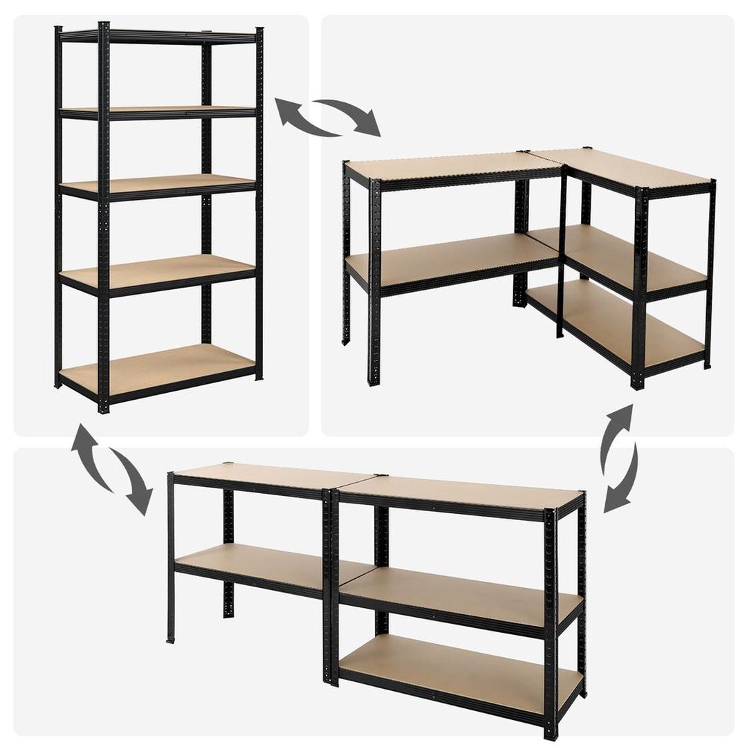 Stellingkast – stevig rek – magazijnrek – metalen opbergrek – hoge draagkracht – voor garage, werkplaats en opslag