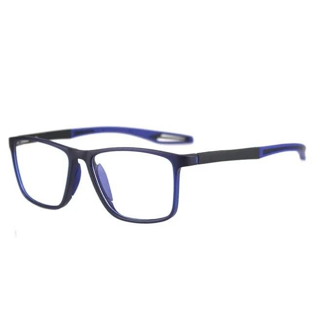 Toranlund product in blauw van lichtgewicht, duurzaam frame with standard reading lenses – zijaanzicht