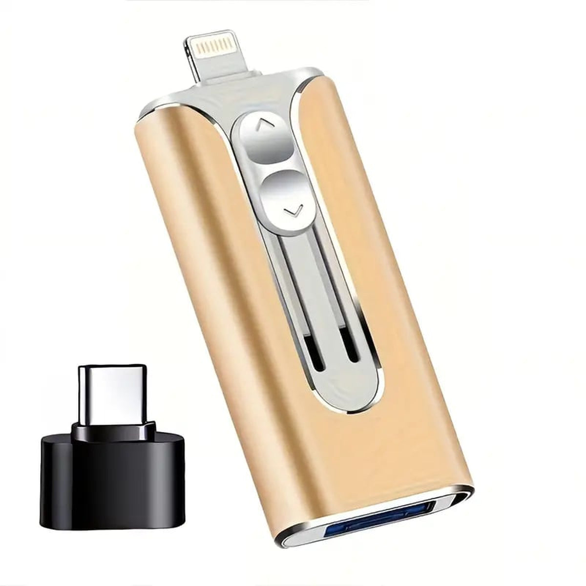 usb-stick in goud – zijaanzicht