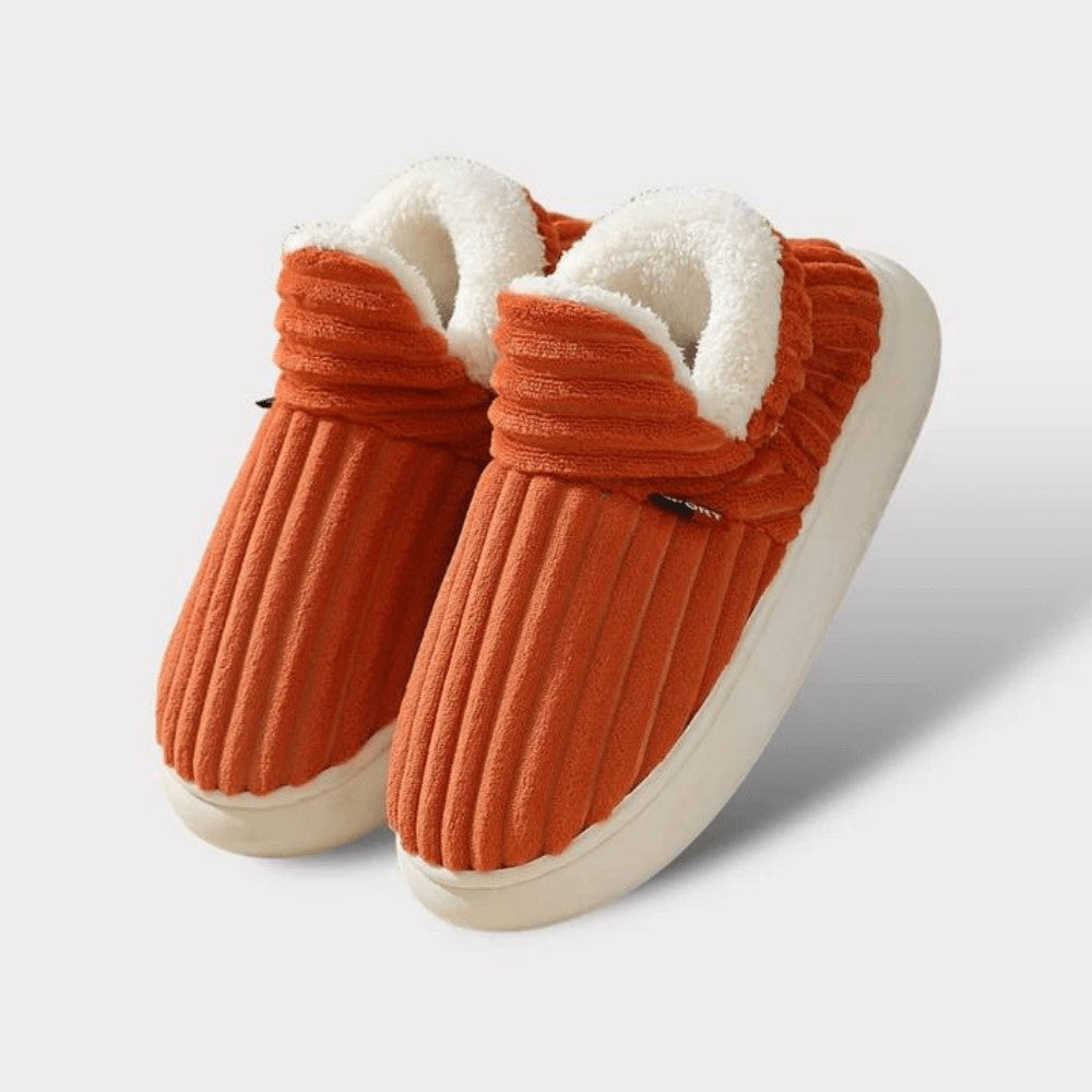 Veldal pantoffel van microvezel outer fabric, plush lining – detail van de rand