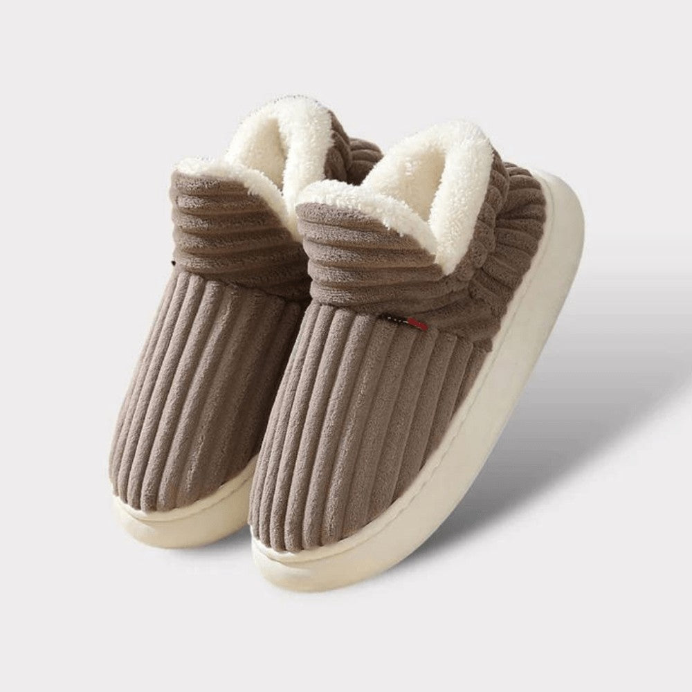 Veldal pantoffel van microvezel outer fabric, plush lining – achteraanzicht