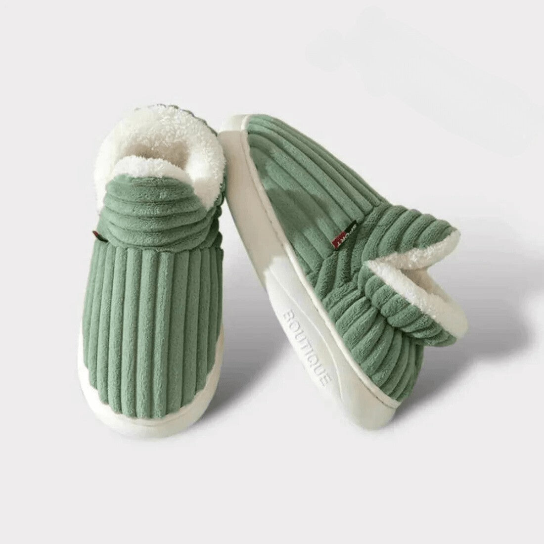 Veldal pantoffel van microvezel outer fabric, plush lining – van bovenaf gezien