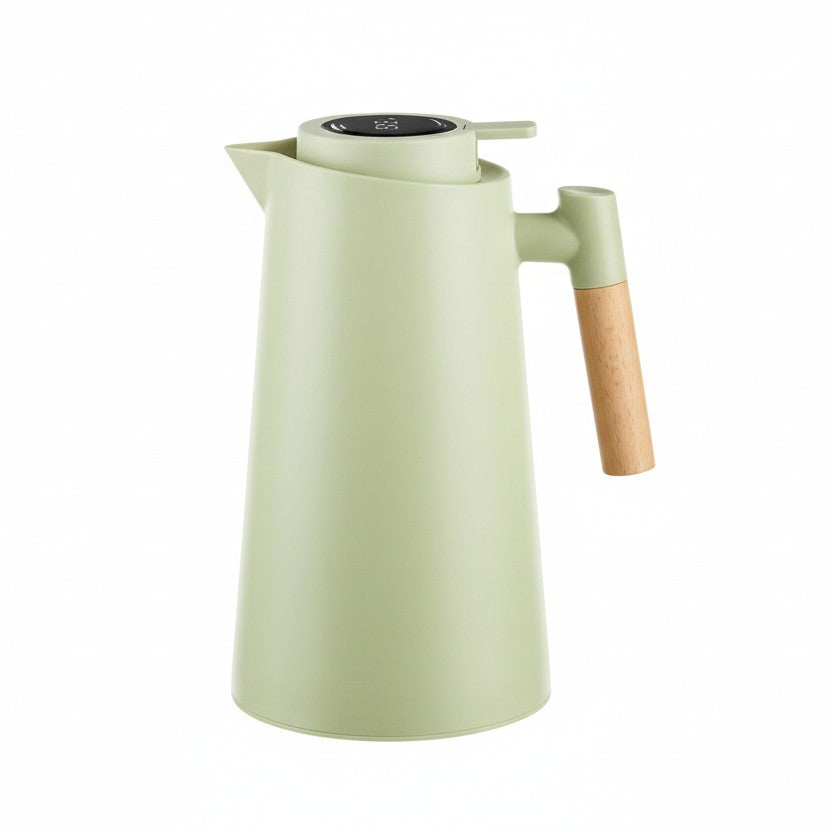 Vesinstra product van roestvrij staal (double-walled), wooden handgreep – geplaatst in een interieur