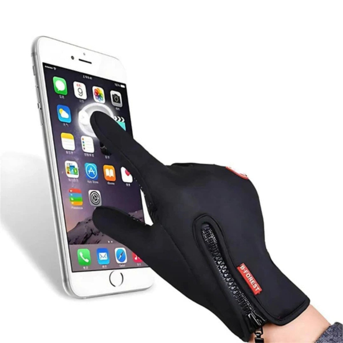 handschoen – detailfoto van de afwerking