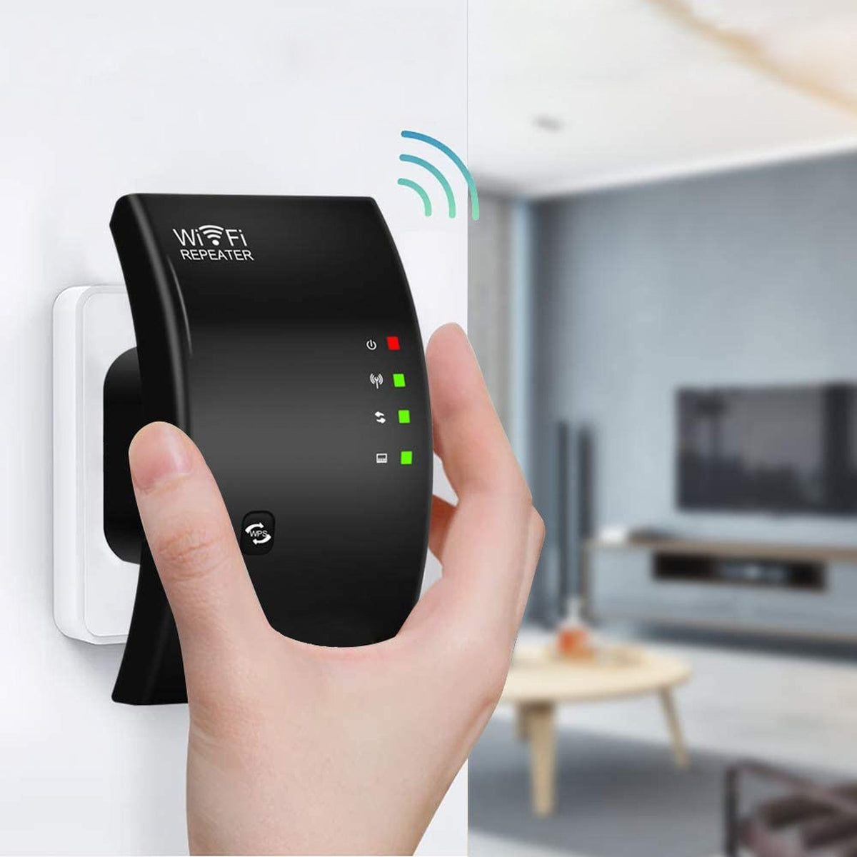 wifi-versterker – close-up