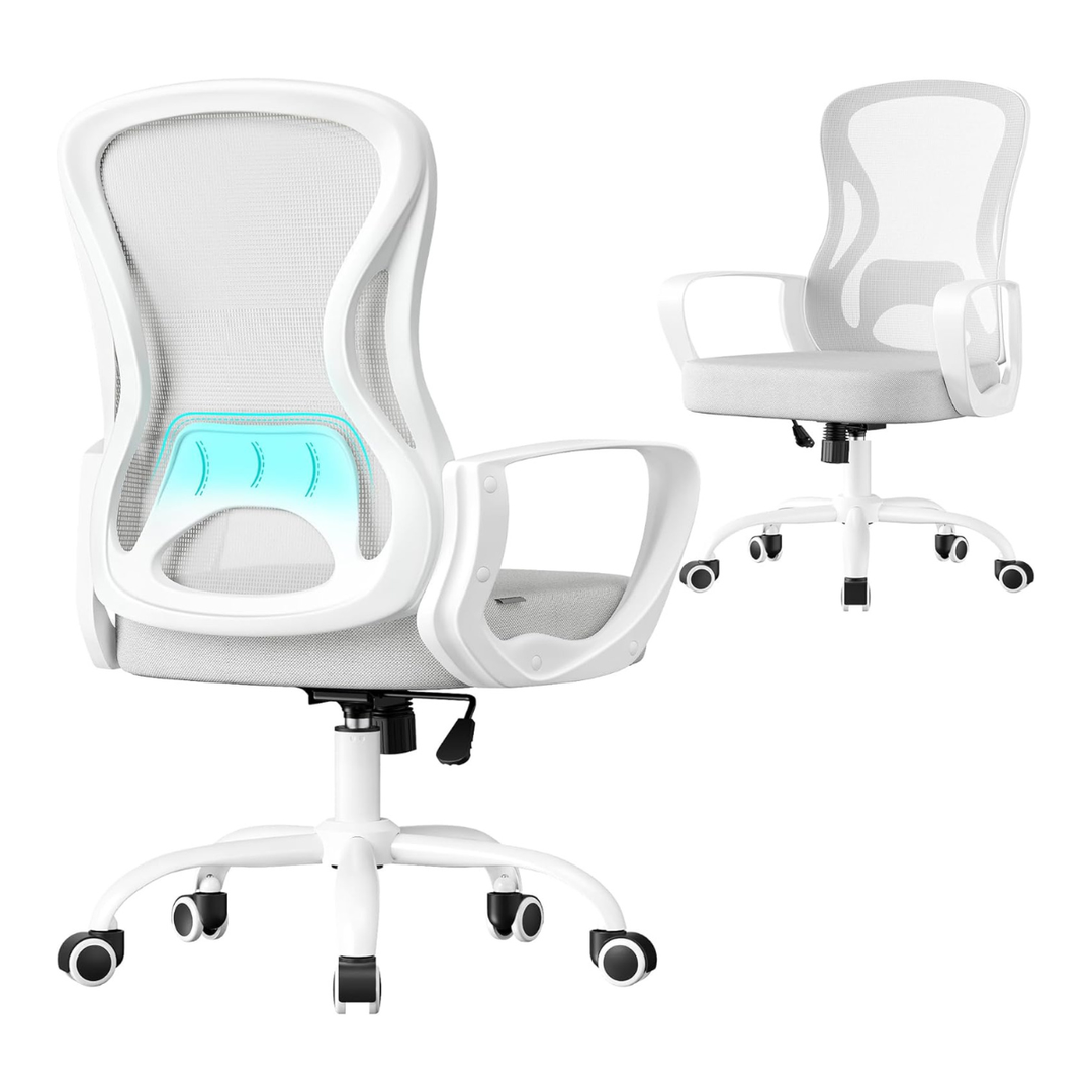 Ergonomische bureaustoel – in hoogte verstelbaar, opklapbare armleuningen, ademende mesh bekleding