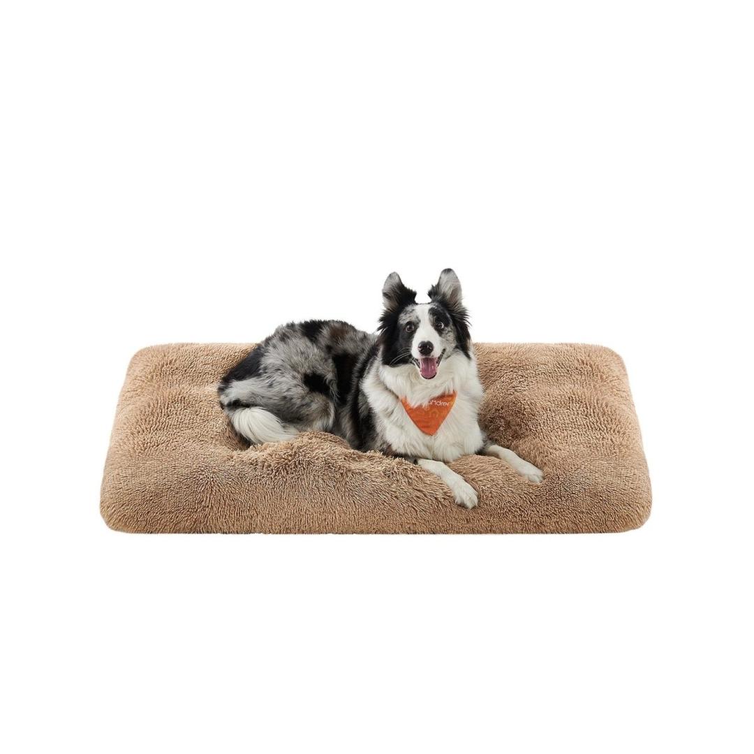 Hondenkussen 10 cm dik – pluche met antislip bodem – 80, 95, 110 of 122 cm – wasbaar