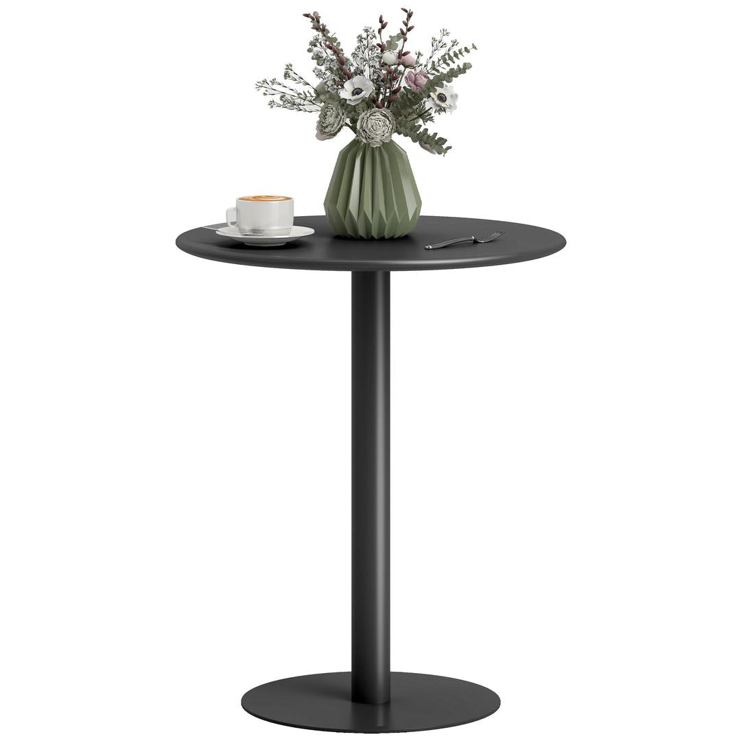Ronde Eettafel voor 2 Personen – Stalen Frame – Geschikt voor Binnen en Buiten – Wit