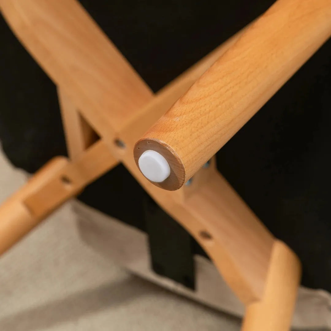 Fauteuil met Hocker – Relaxstoel in Cordstof met Armleuningen en Houten Poten, Grijs, voor Woonkamer