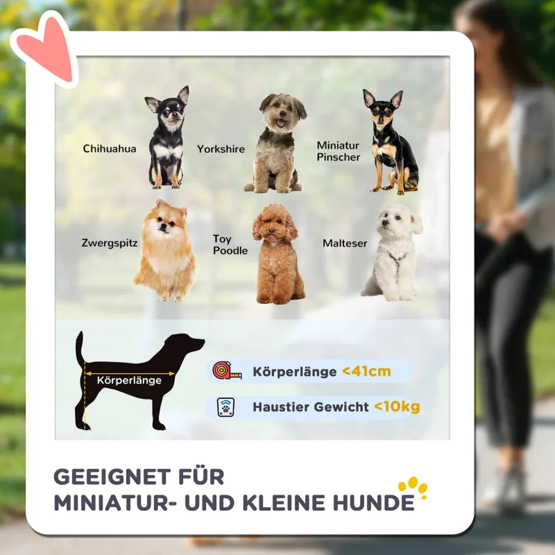 Dierenwagen voor hond en kat – inklapbare buggy met 3 wielen – oxford stof – grijs/zwart – 109,5 x 57,5 x 106,5 cm