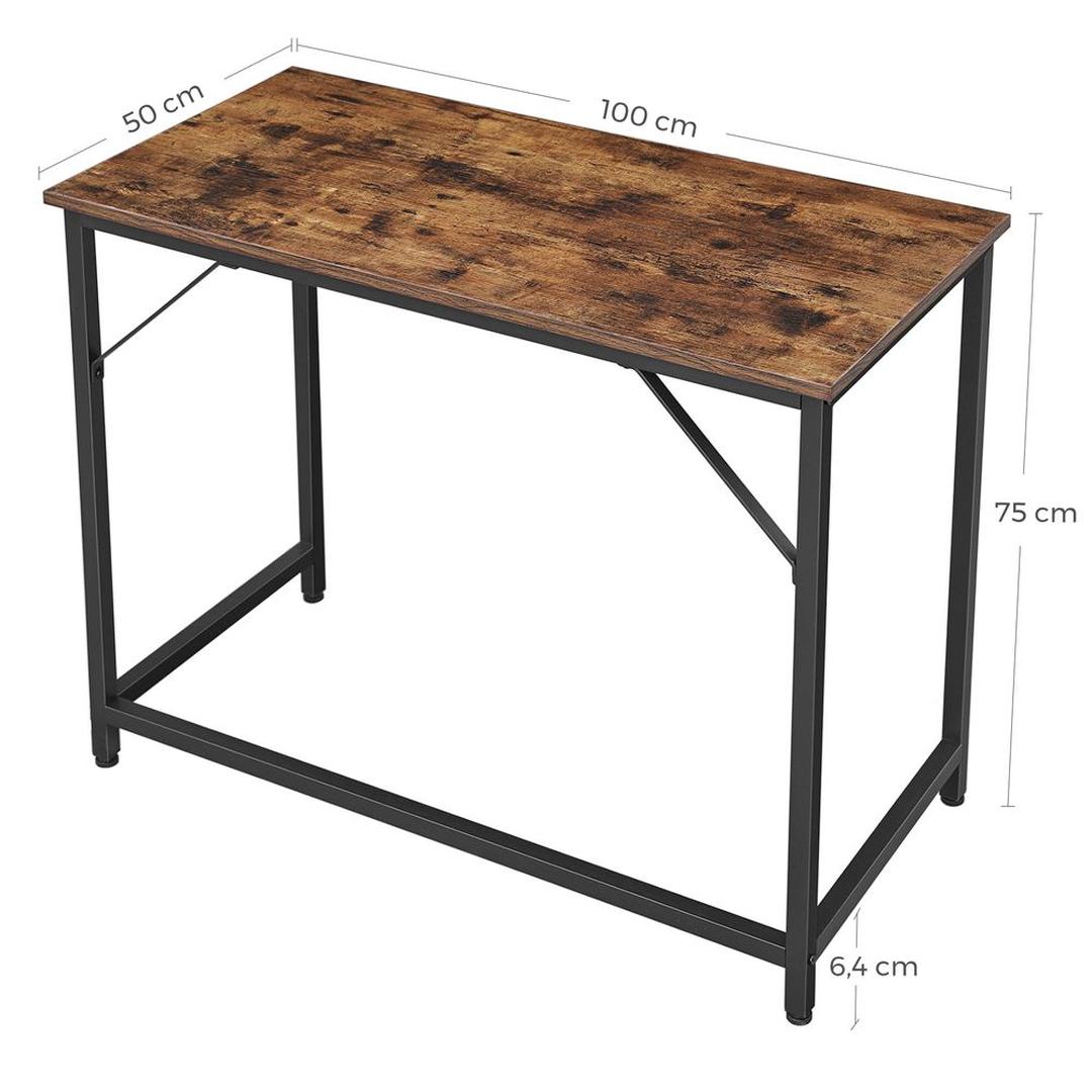 Compact Computertafel 50 × 100 × 75 cm – Smal Bureau voor Thuiswerk, Studie of Kantoor