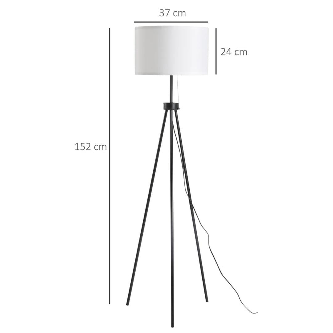 Staande lamp met E27 fitting – staal en polyester
