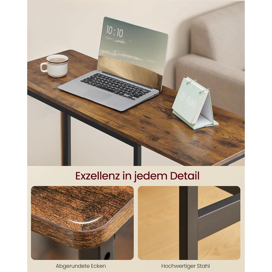 Bartafel met 2 barkrukken – eetset met opbergrek, industrieel design, compact en stevig