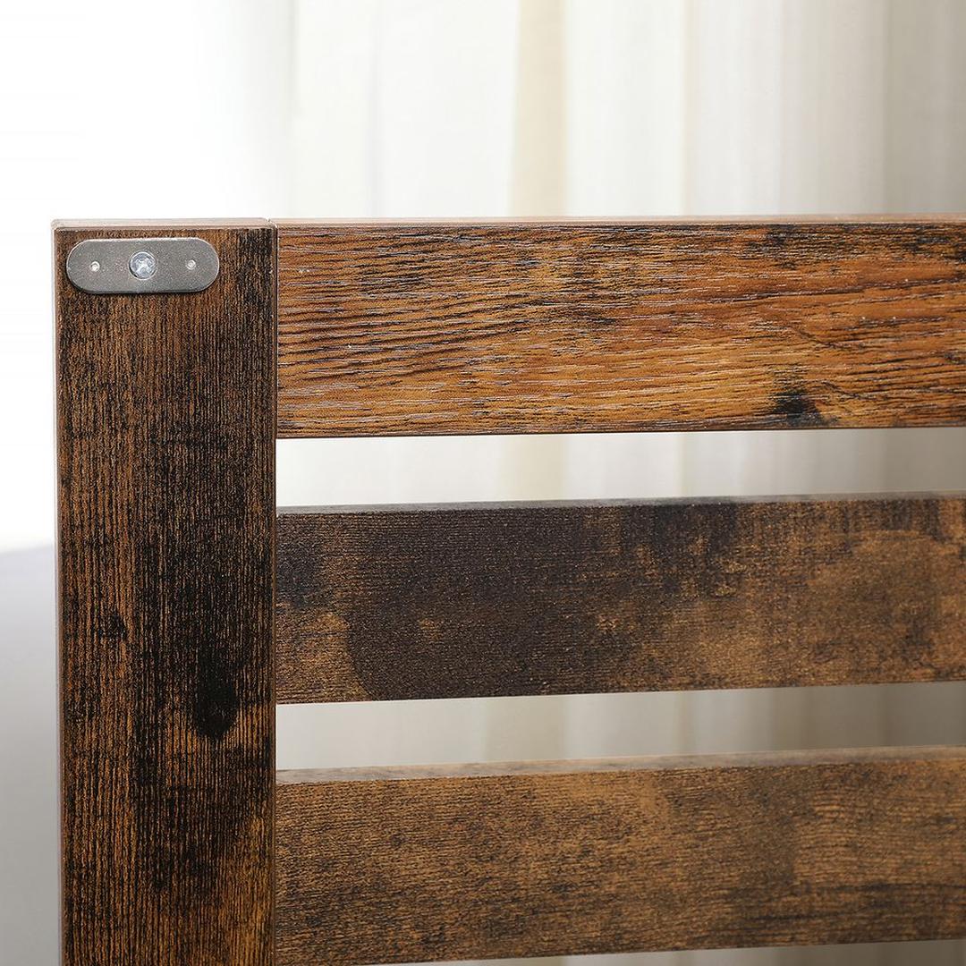 Wastafelonderkast in Vintage Bruin – Badkamerkast met Open Vak en Verstelbare Plank, 60 × 30 × 63 cm