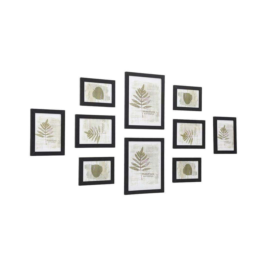 Fotolijsten Set van 10 – Zwarte Bilderframes voor Wand of Tafel met Verschillende Formaten