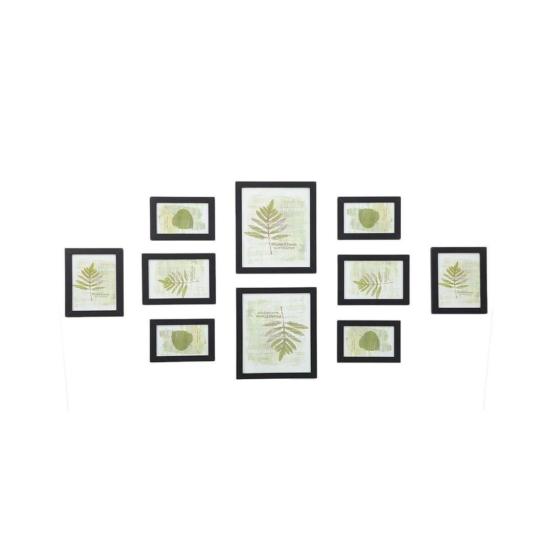 Fotolijsten Set van 10 – Zwarte Bilderframes voor Wand of Tafel met Verschillende Formaten
