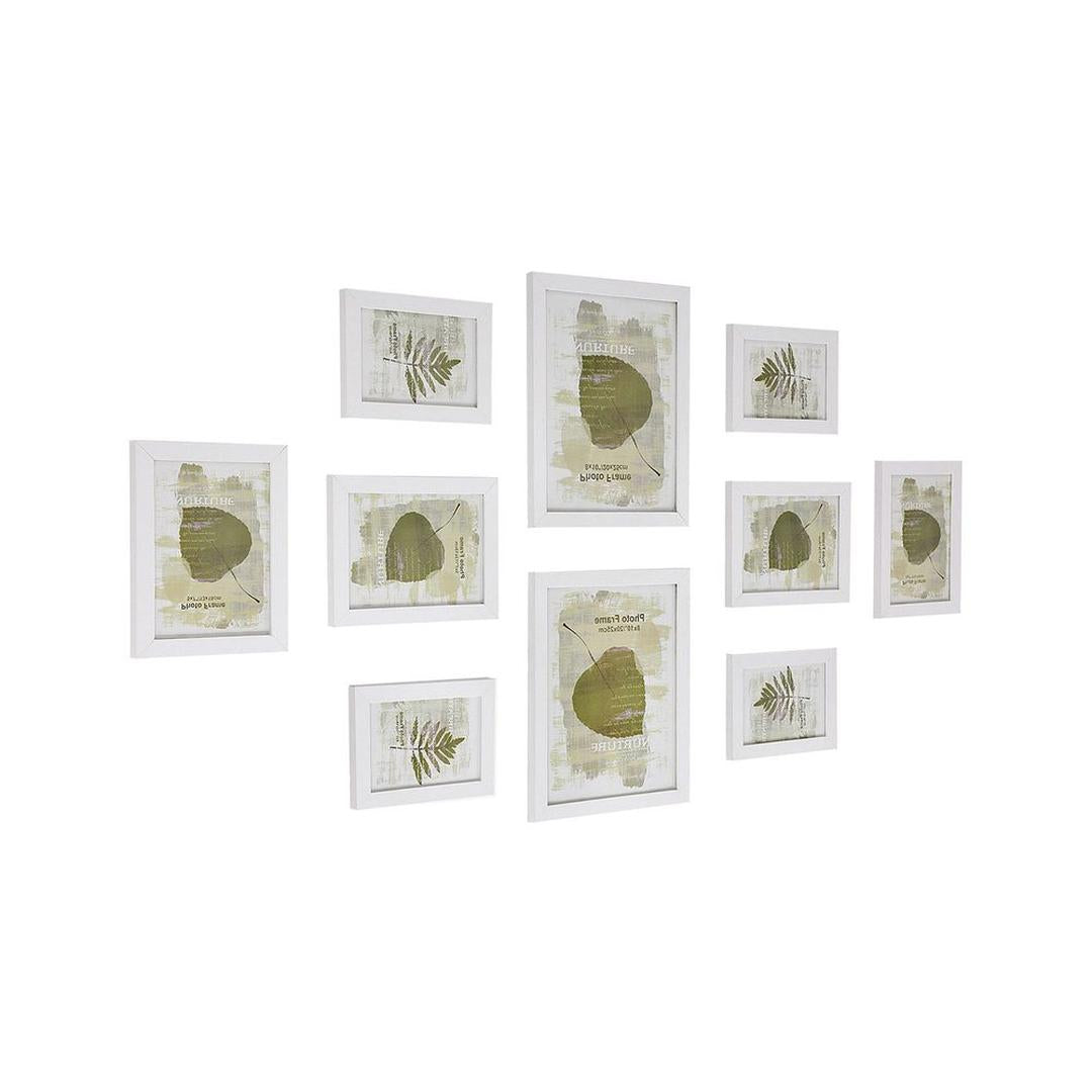 Fotolijsten Set van 10 – Zwarte Bilderframes voor Wand of Tafel met Verschillende Formaten
