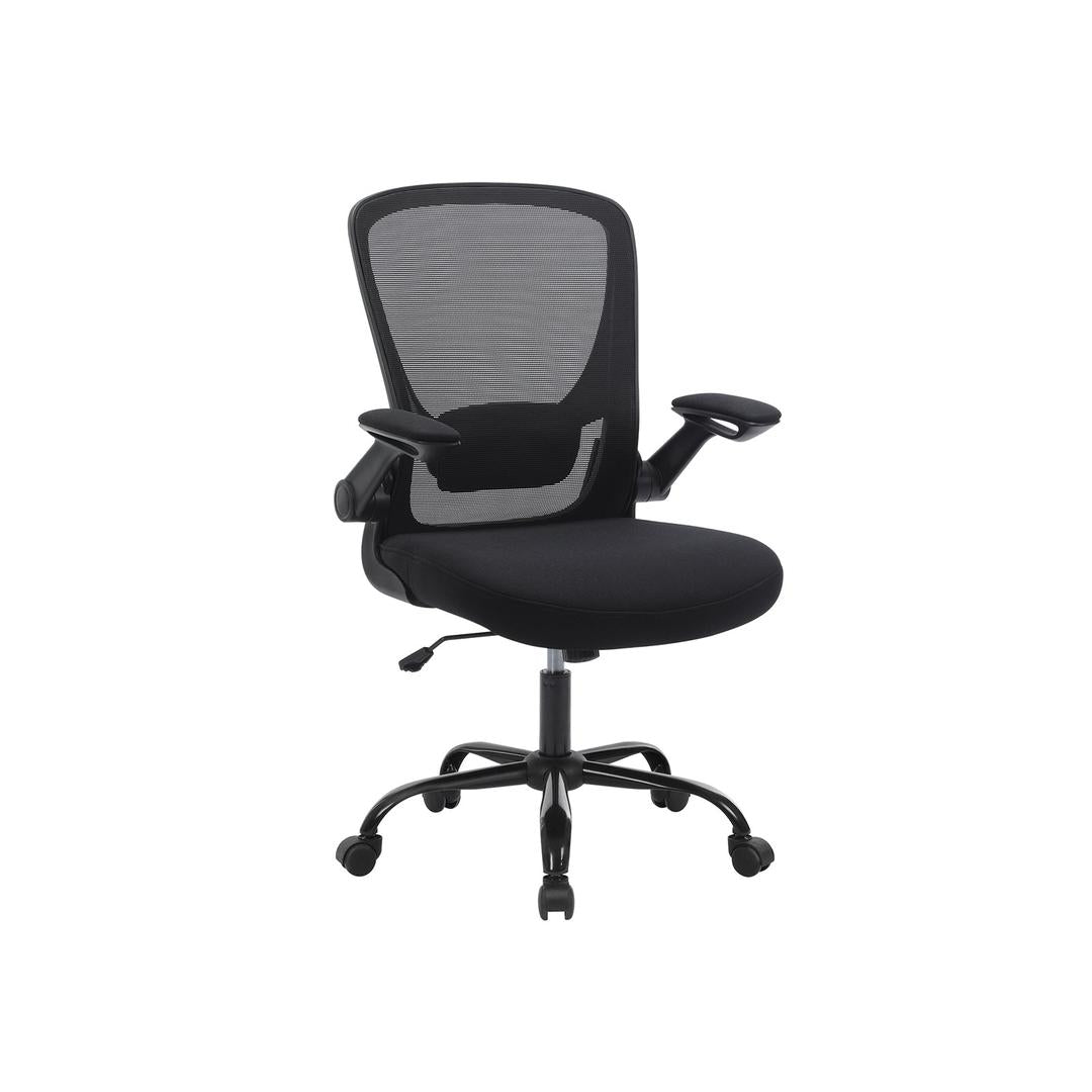 Bureaustoel met Opklapbare Armleuningen – Ergonomisch Zitcomfort – In Hoogte Verstelbaar voor Werkplek en Thuis