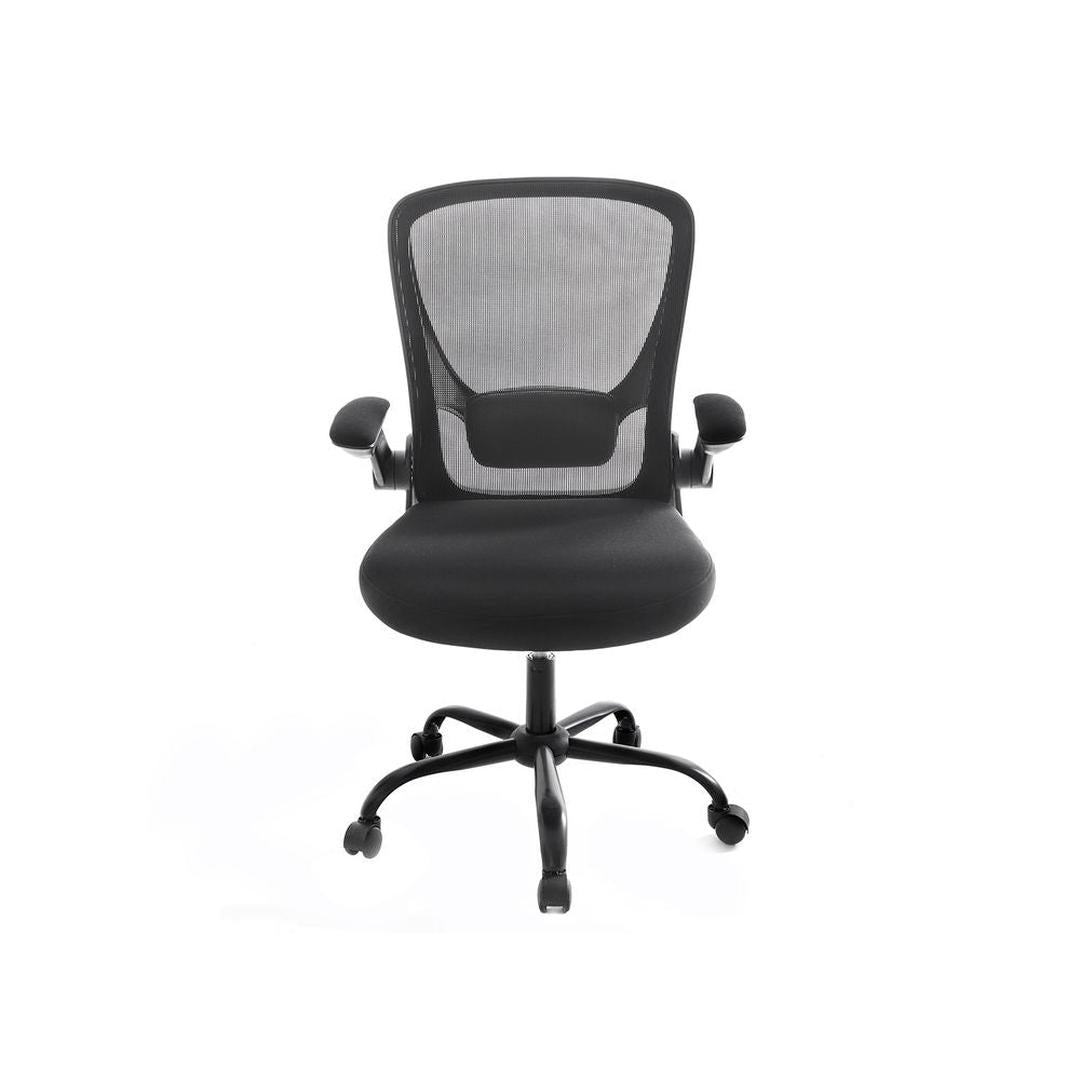 Bureaustoel met Opklapbare Armleuningen – Ergonomisch Zitcomfort – In Hoogte Verstelbaar voor Werkplek en Thuis