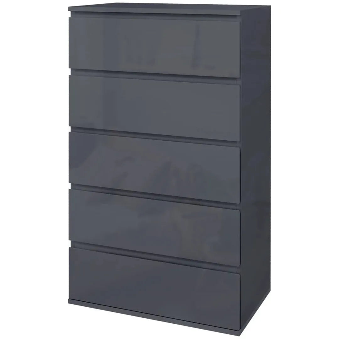Ladekast met 5 Lades – Opbergkast van Hout – 55 × 34 × 100 cm – Wit