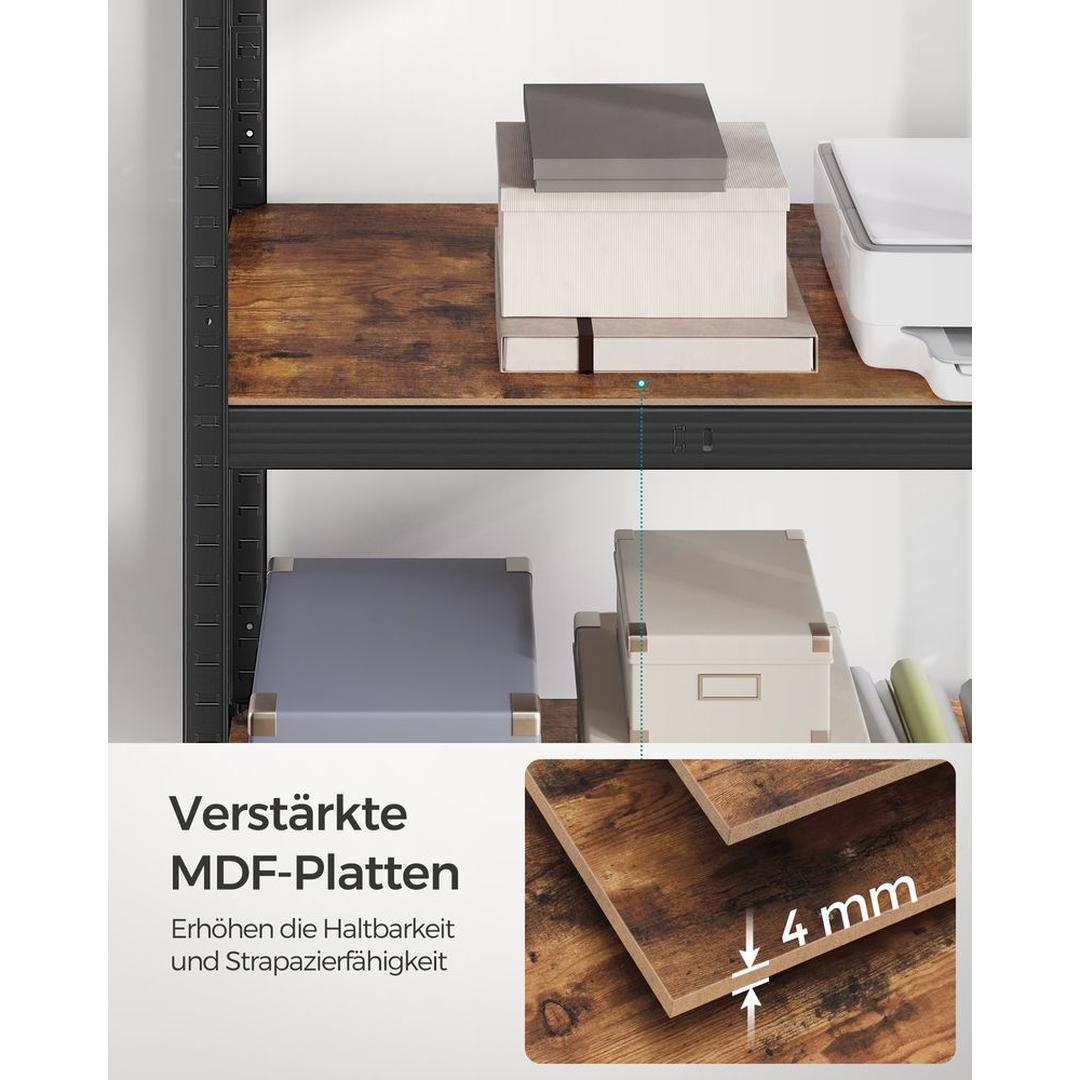 Zwaar Uitgevoerd Opbergrek met 650 kg Draagvermogen – Stevig Metalen Stellingrek voor Garage of Werkplaats